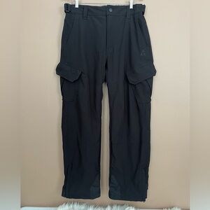 {GERRY} Ski Snow Pants with Cargo Pockets in Black - Mens Large